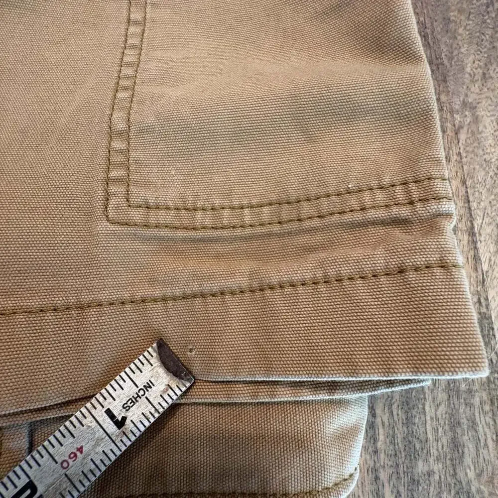 Carhartt Shorts Mens 38 Beige Canvas Rugged Flex Relaxed Fit Work 9 Inseam